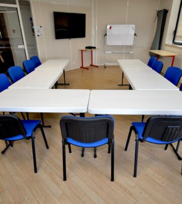 Photo de l'espace de travail à Cergy proposé par la Protection Civile 95